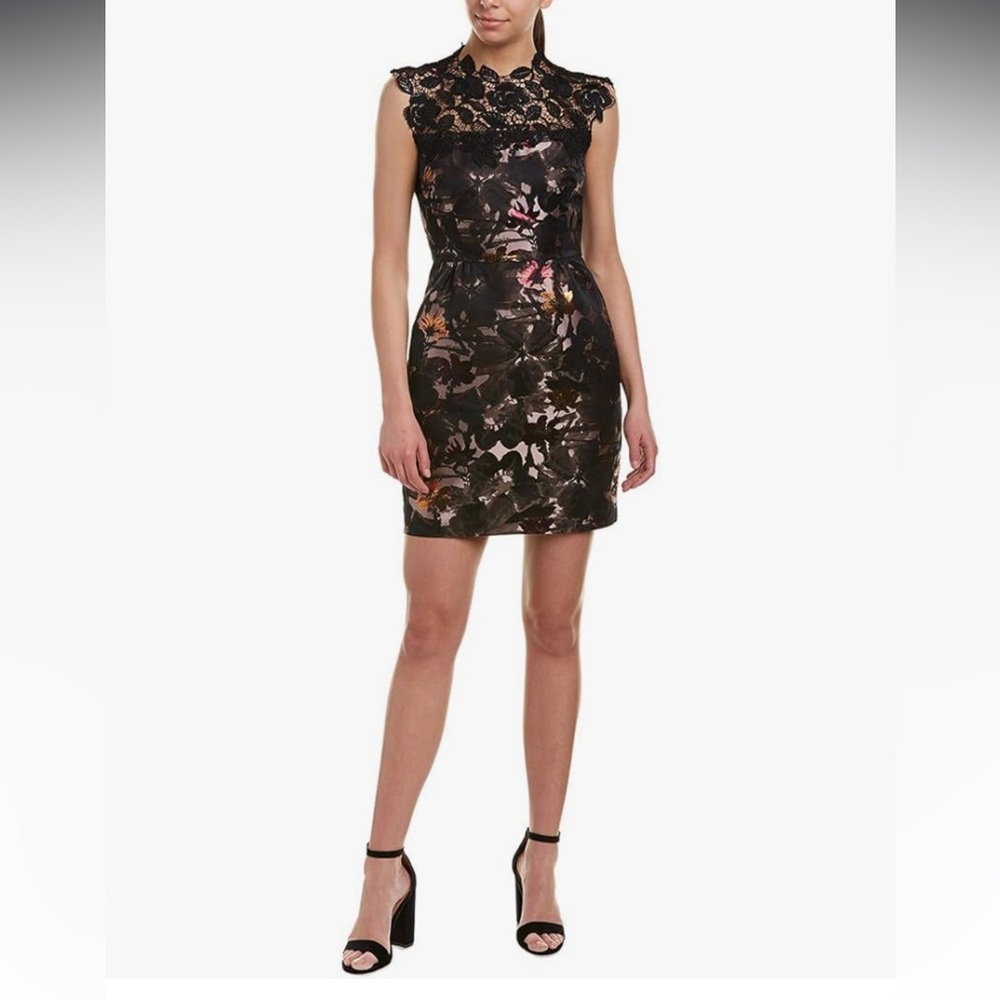Trina Turk Floral Black Mini Dress
